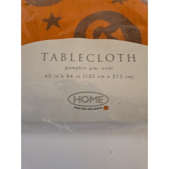 Pumpkin Pie Oval Halloween fall Home for the Holidays Tablecloth 60" x 84" - Picture 2 of 8